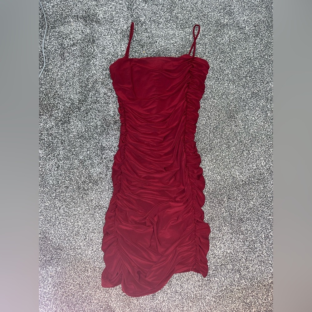 Red Velvet Mini Bodycon Dress
